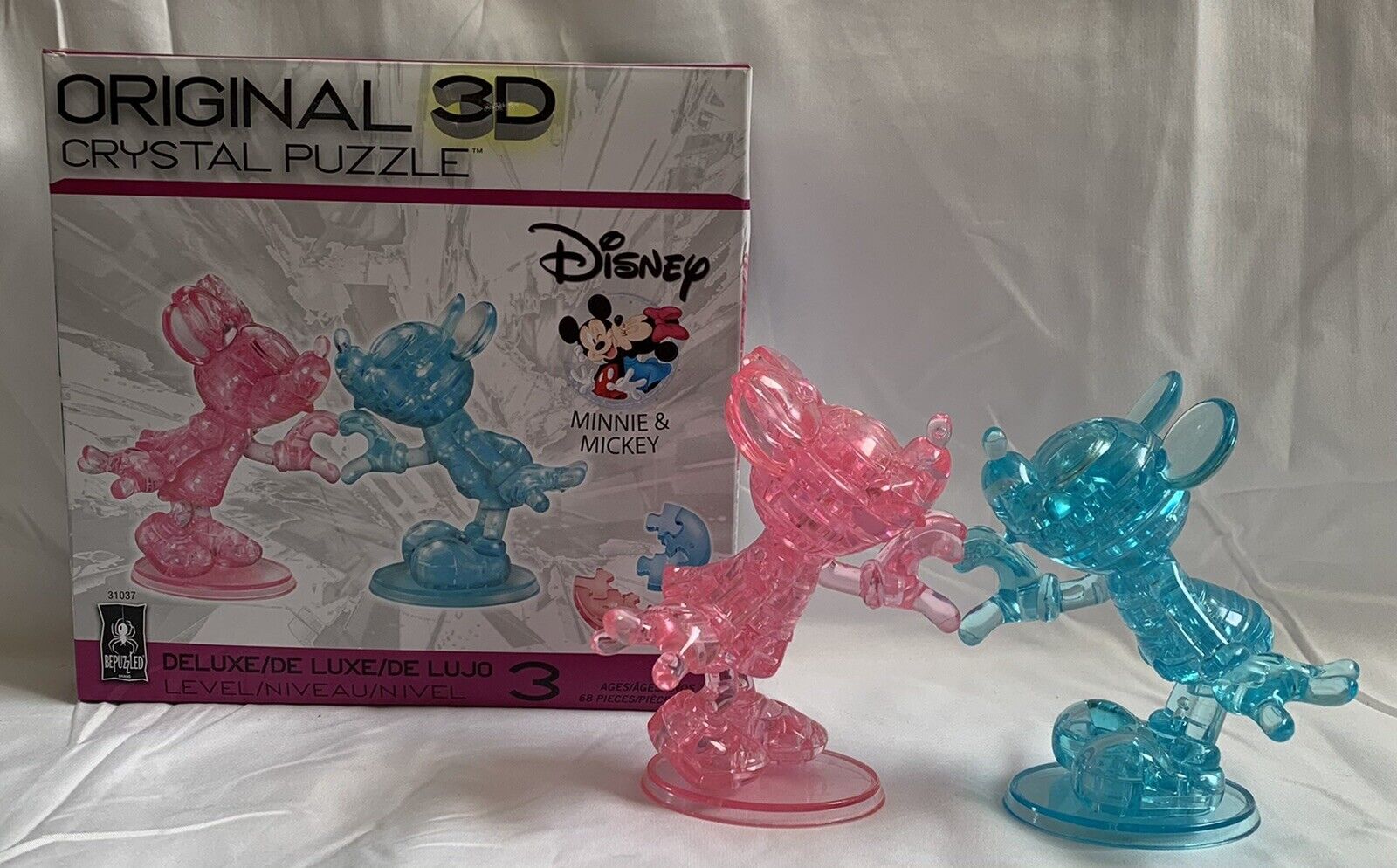 BePuzzled Original 3D Crystal Jigsaw Puzzle Disney Mickey & Minnie Mouse Level 3
