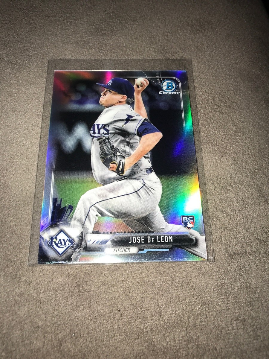 2017 Bowman Chrome Refractor Jose De Leon Rays RC #d 469/499 MINT 