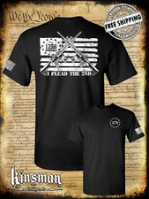 I Plead The 2nd Amendment Pro-Gun T-Shirt / Firearm Rights American Flag 1776 2A