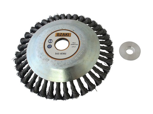 Wildkrautbürste Welldrahtbürste 250x20mm Bürste Kraut Entfernung - Motorgeräte-Tensfeld