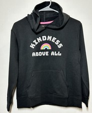 Girls' Fleece Pullover Hoodie - Cat  Jack Black Rainbow XXL 16/18 Plus