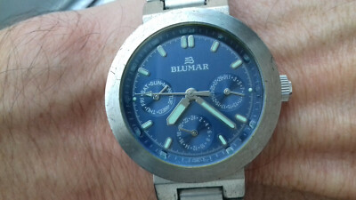 Blumar MULTIFUNCTION VX3J-Q75354 Vintage Sammlung NOS Montre Japan Uhren Uhr