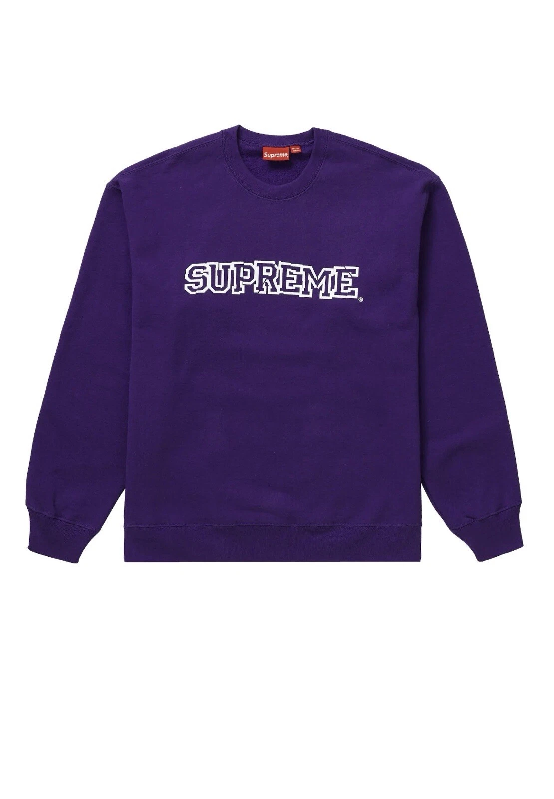 Col équipage logo suprême brisé taille M violet