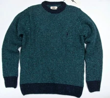 Lightning Bolt Crew Neck Sweater Dress Blue  Lightning Bolt Surf  Wool Blend 