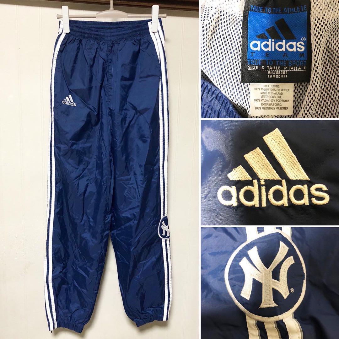 90Syork Yankees Old Adidas Nylon Pants