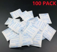 100 Packs 3g Grams Silica Gel Desiccant Packets Moisture Absorber Drying Bag USA