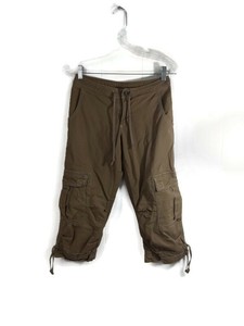 womens khaki cargo capris