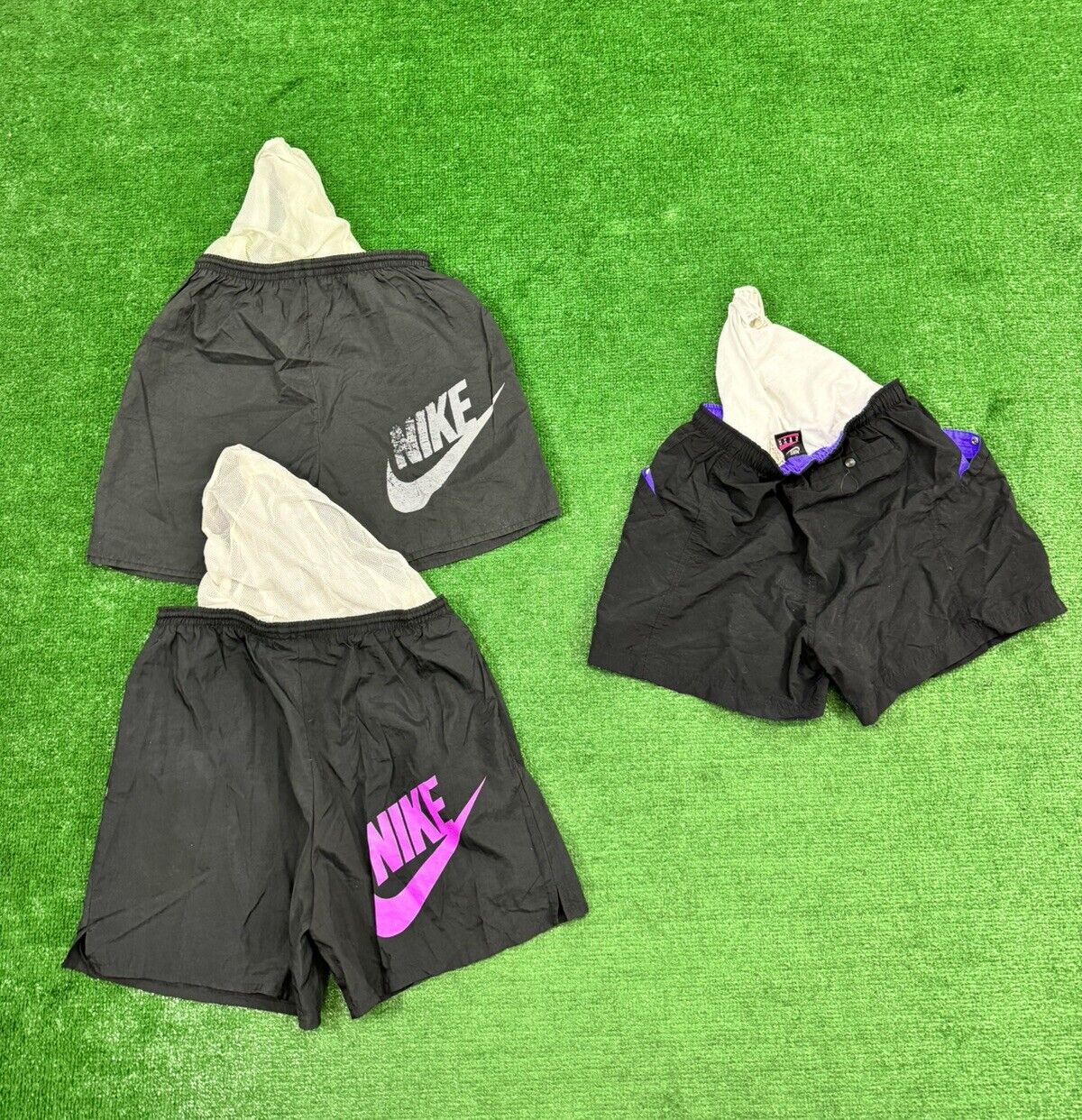 Lot Of 3 VTG Nike Swim Shorts Trunks Aqua Gear Li… - image 3