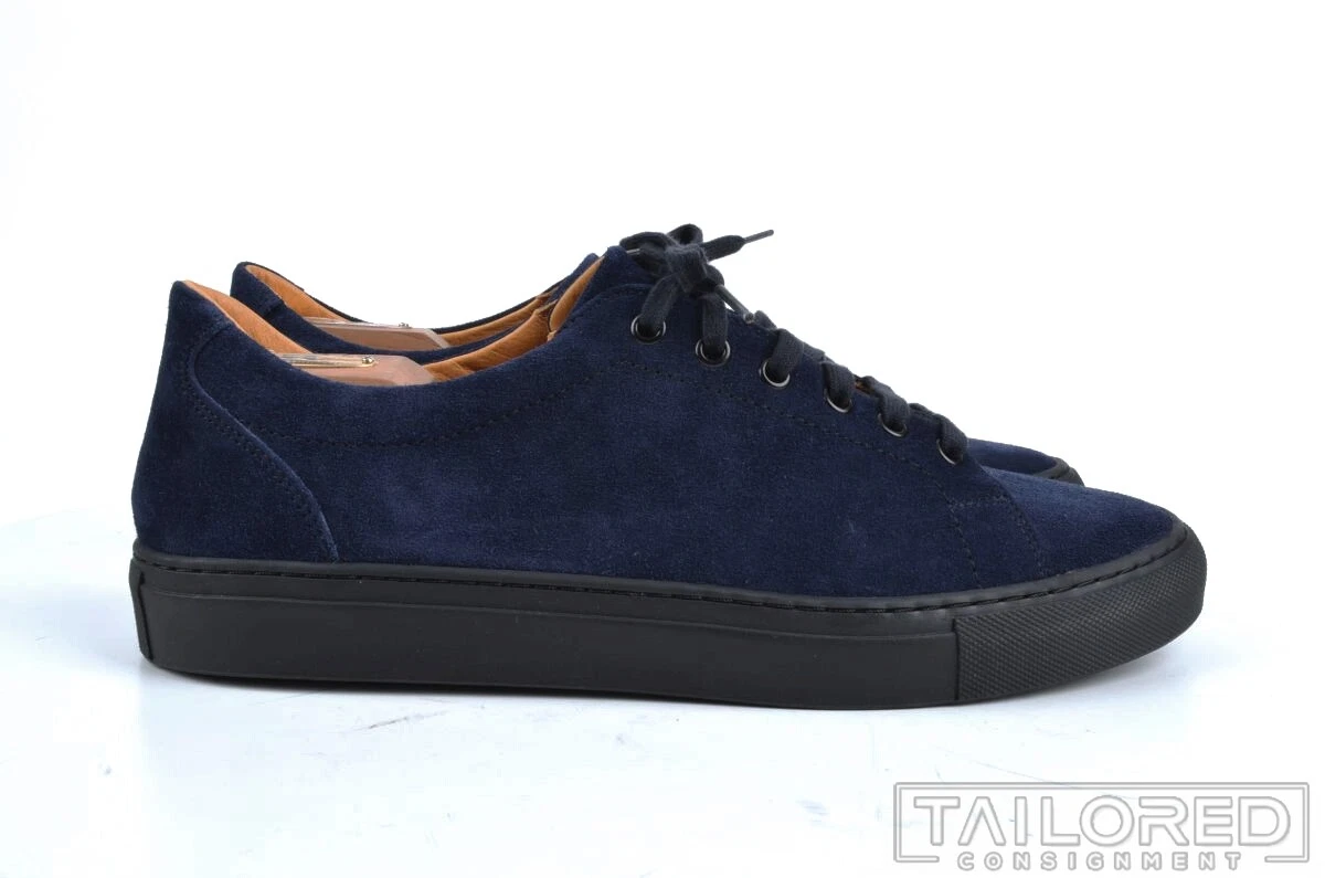 Blue suede tennis shoes sale