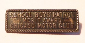 Chicago Motor Club Antique Pin School Boys Patrol Merit Award