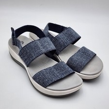 Clarks Arla Gracie Criss Cross Strap Sandal Blue Sz. 6.5 Women Comfort SEE PHOTO