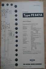 Rafena "Patriot" Typ FE847A Original Schaltplan