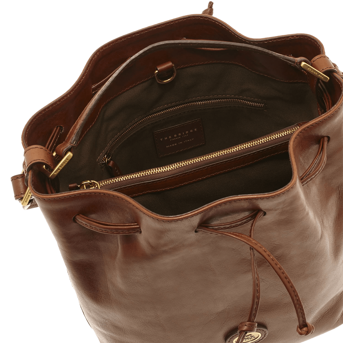 Secchiello Donna, Pelle, Marrone, Story Donna, 040946 The Bridge