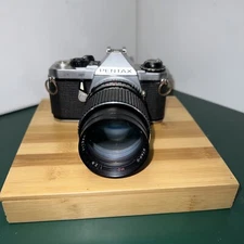 Pentax ME Super 35mm SLR Camera w/ 135mm Lens Good Condition