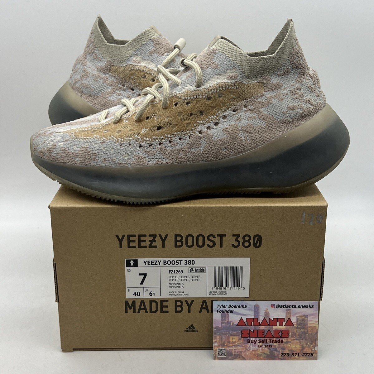 Size 7 - adidas Yeezy Boost 380 Pepper Non-Reflective (FZ1269