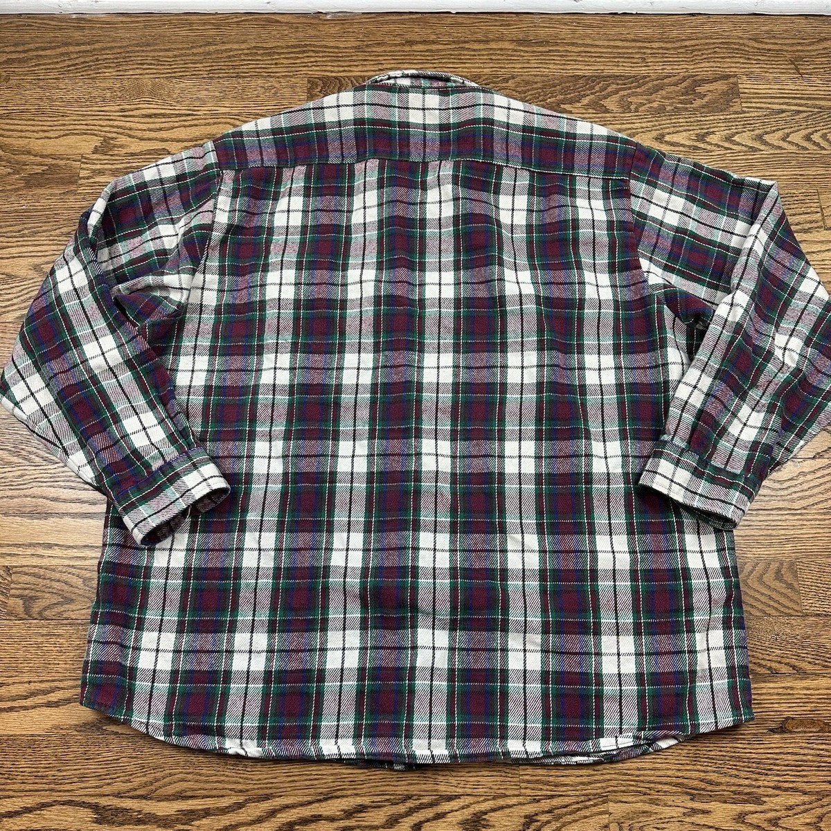 Vintage Five Brother Plaid Cotton Flannel Shirt Mens Size 2XL USA