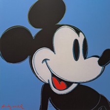 1980s Andy Warhol Signed Limited Edition Lithograph -Mickey Mouse