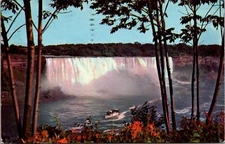 American Falls & Maid Of The Mist-Niagara Falls-Chrome Postcard
