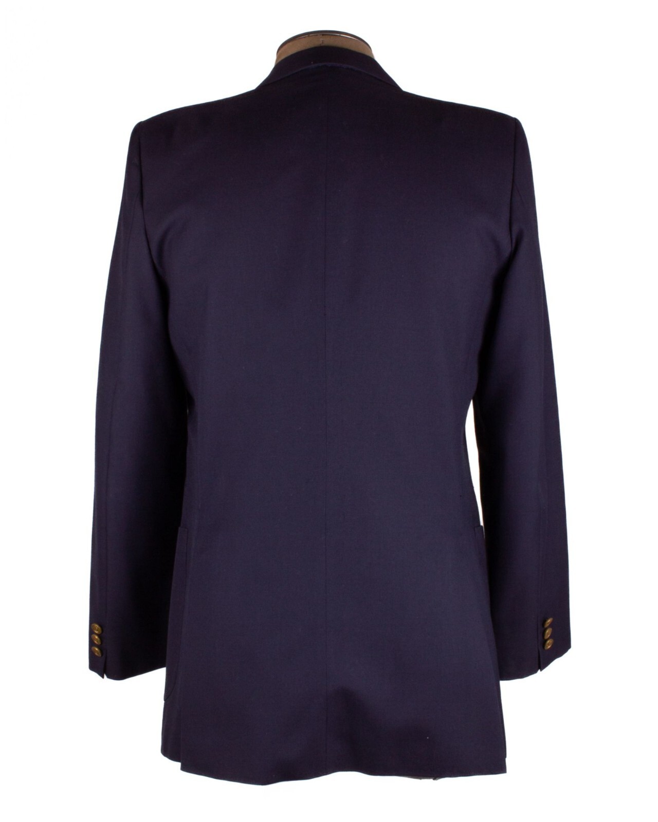 YVES SAINT LAURENT GIACCA CAPPOTTO SPORTIVO LANA BLU SCURO VINTAGE taglia M