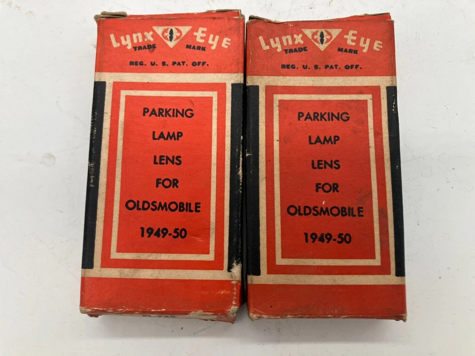 Par de lentes de luz de estacionamiento 49-50 Oldsmobile Series 76 78 88 98 LYNX EYE 725 Foto 4 de 4