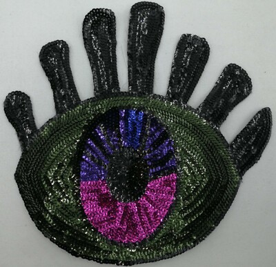Sequin Patch: Green Monster Eye