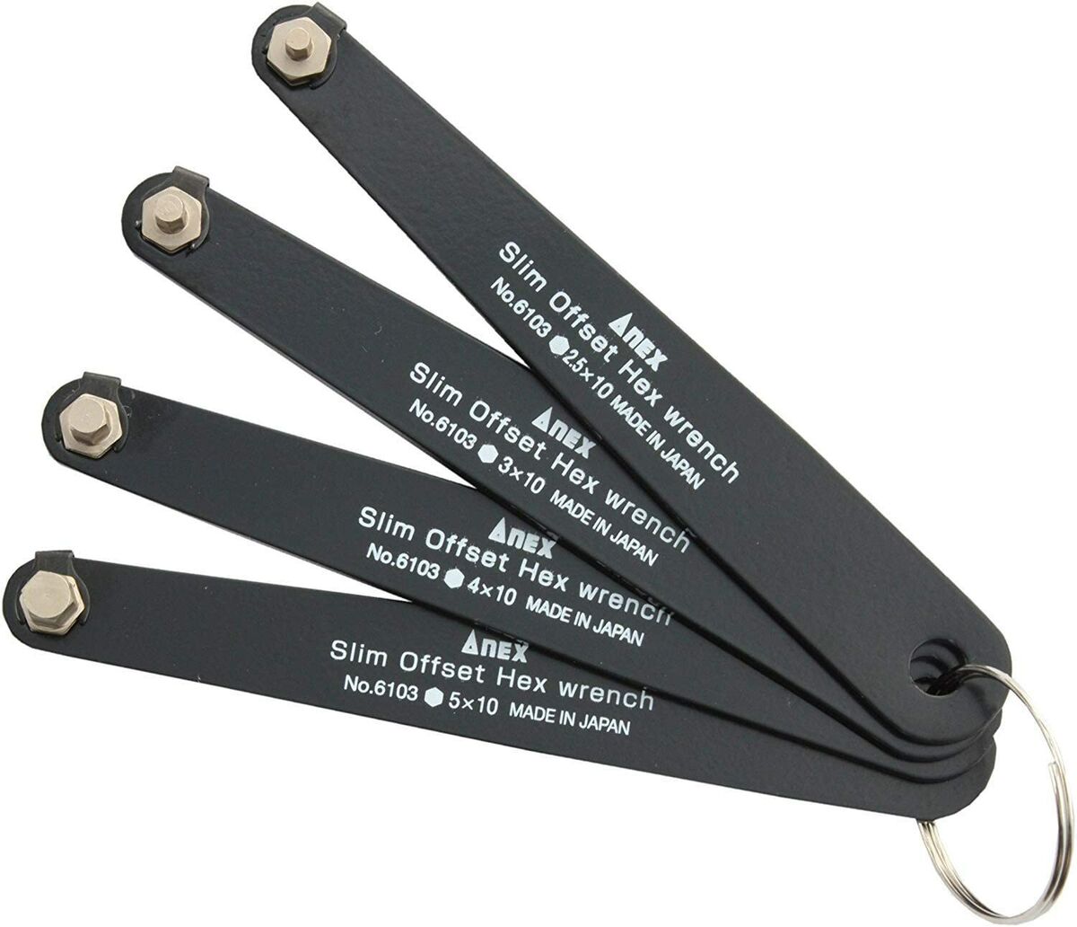 ANEX Ultra Low Profile Offset Allen Wrench Set 4 Piece, 90 ANEX Ultra Low Profile Offset Allen Wrench Set 4 Piece, 90