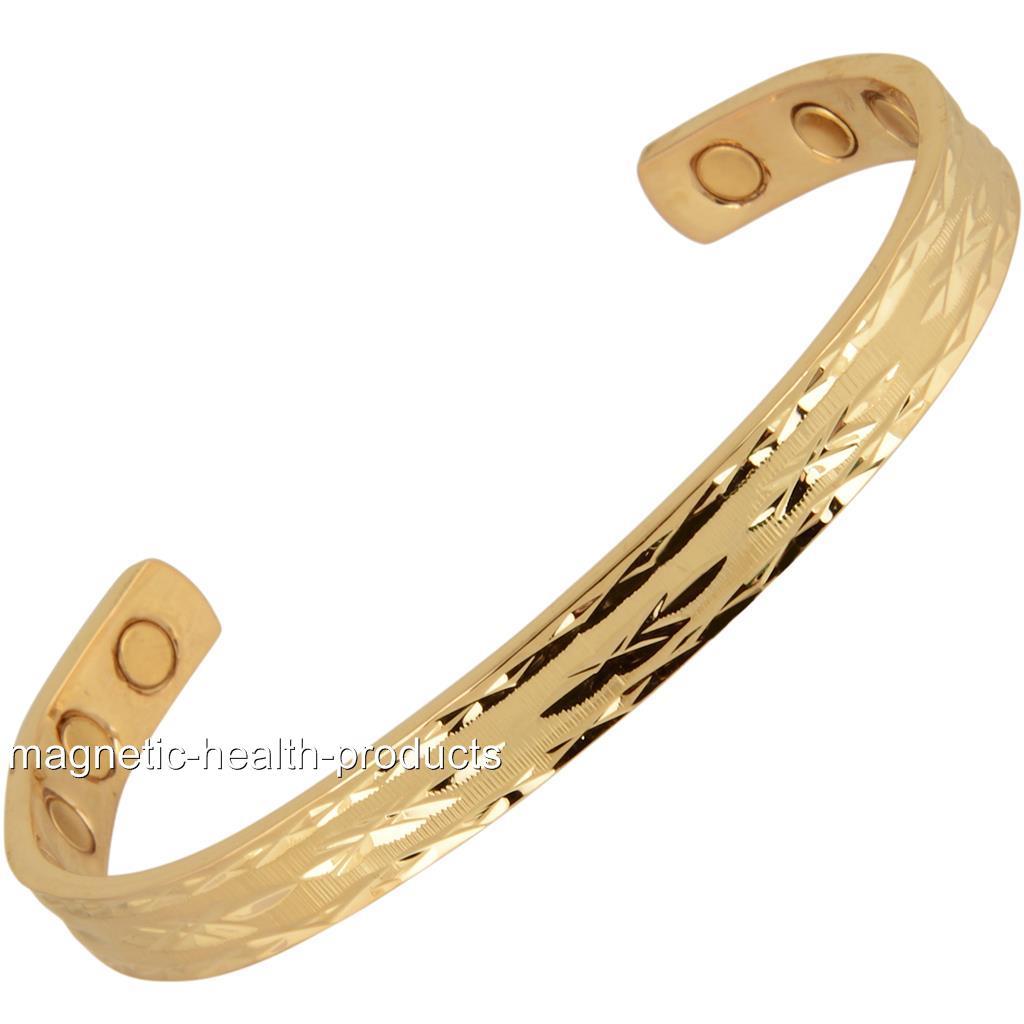 LADIES COPPER HEALING BANGLE GOLD SILVER BRACELET ARTHRITIS