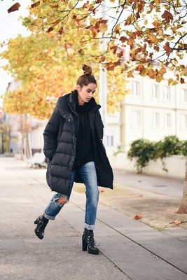 zara high collar puffer jacket