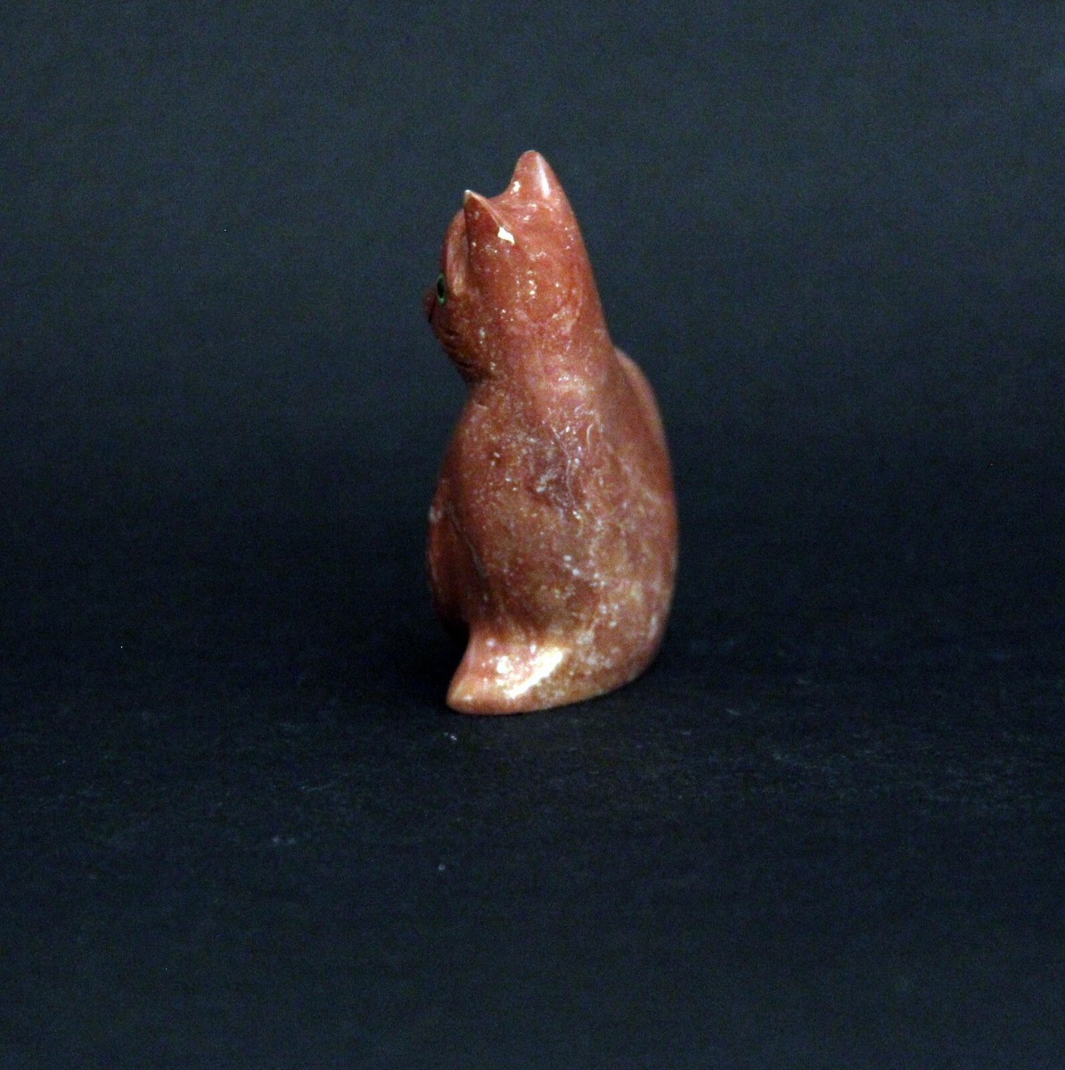 3 Figurines Chats En Stéatite – Artisanat Péruvien, Sculptées à La Main, Déco
