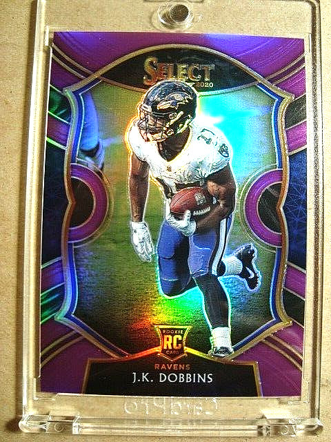 2020 J.K. Dobbins Panini Select Rookie Concourse Purple Prizm RC /75 MINT 🔥🔥🔥
