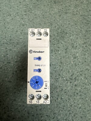 Finder 8701 0240 0000 Multifunction Timer Delay Relay 24V 240V 