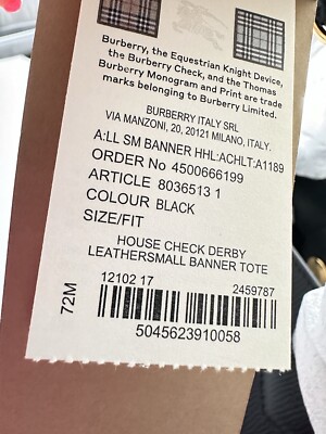 Burberry Small Black Leather Banner Cross Body Bag 80365131 NEW | eBay