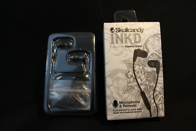 SKULLCANDY Inked Microphone and Remote works with Apple and Android
