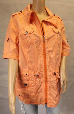   GINA LAURA   M 40/42    Blusenjacke Bluse Jacke Blusenblazer ~ papaya ~ orange