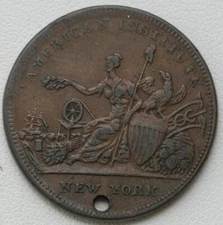 1836 Hard Times Token R&W Robinson Buttons New York /T32