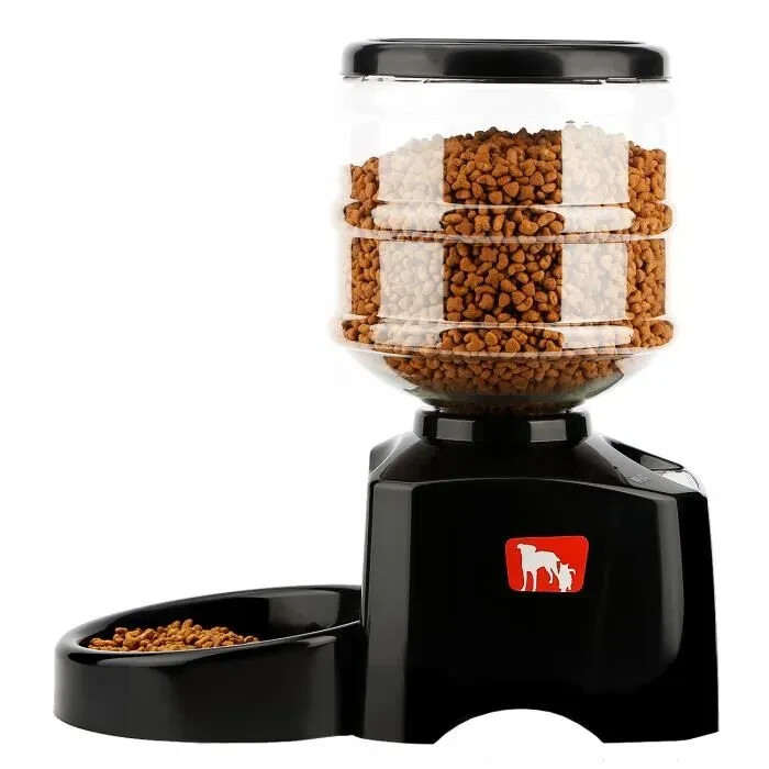 Distributeur automatique de nourriture chat et chien programmable blanc 4L