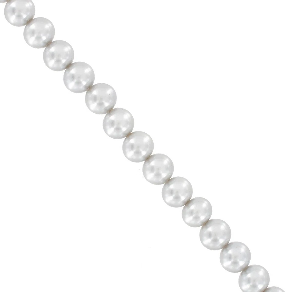 Vintage Danecraft 8mm Gray Glass Faux Pearl Necklace 20" - Image 2 of 3