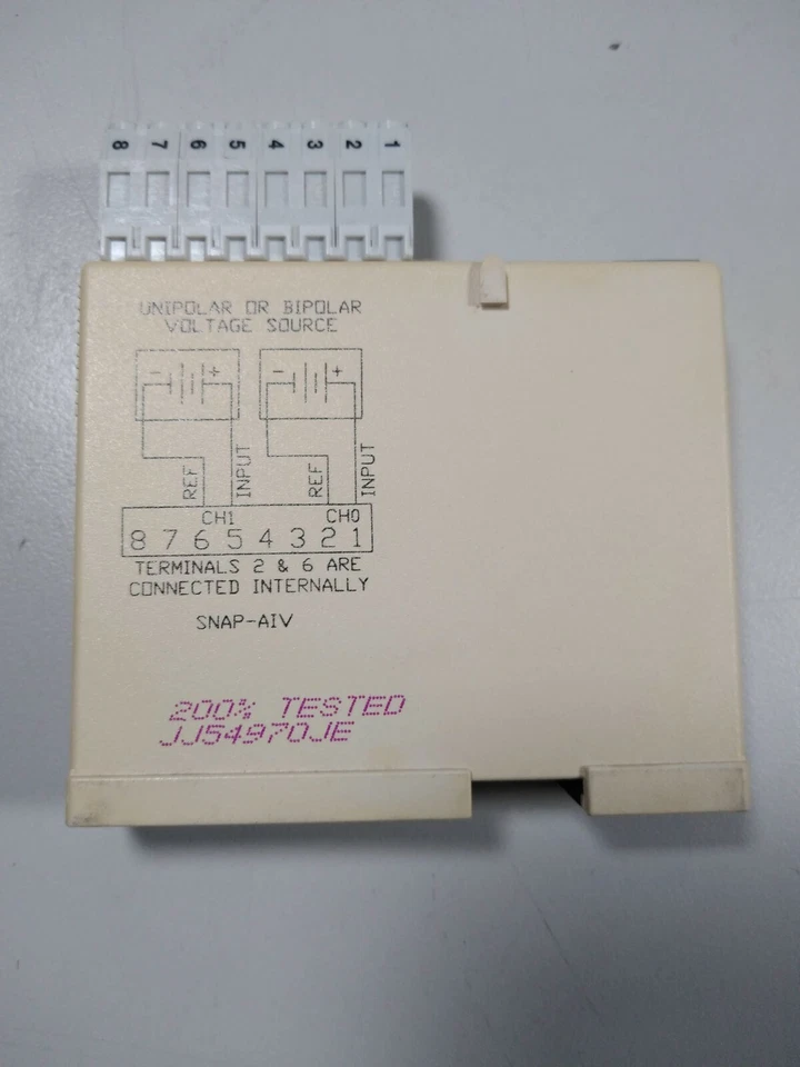 OPTO 22 SNAP ANALOG SNAP-AIV  2 CHANEL VOLTAGE INPUT +/-.+/-5VDC - Image 3 of 4