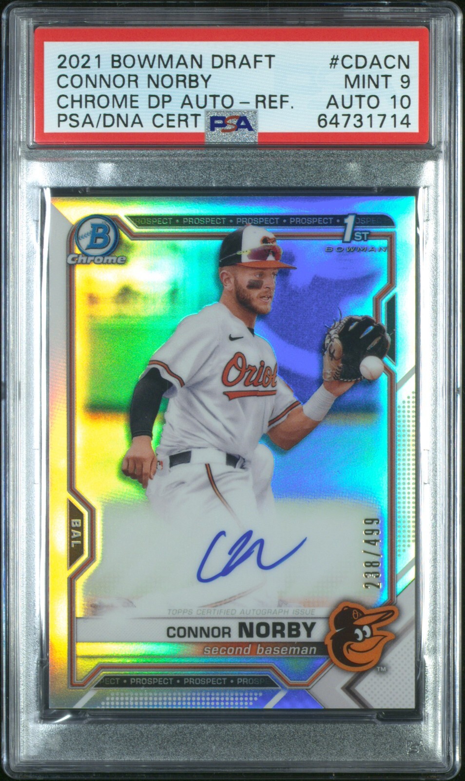 Olga Fonda Autographed Signed 2021 1St Bowman Chrome Draft Connor 