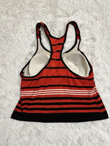 South Point Women's Tankini Top Swim Bathing Top Size 14 Red Blue Stripes - Picture 2 of 7