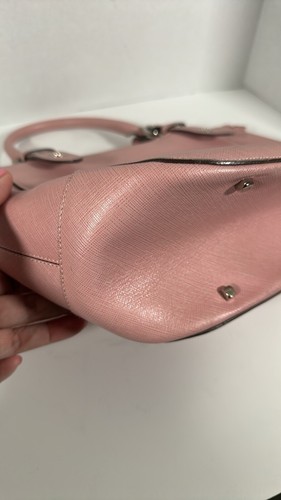 Salvatore Ferragamo Leather Tote Bag Shoulder Bag Pink Beige Made in Italy - Picture 5 of 8