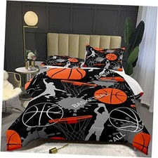 Boys Bedding: Basketball Sports Comforter Set for Kids Full Basketball 4003