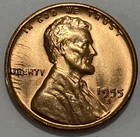 1955 S Uncirculated Lincoln Wheat Cent Exact Coin Imaged #LWC461