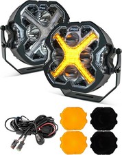 Offroad Led Pod Lights Clear X-style Whiteamber Drl Front Bumper Light Bars Offroad Led Pod Lights Clear X-style Whiteamber Drl Front Bumper Light Bars