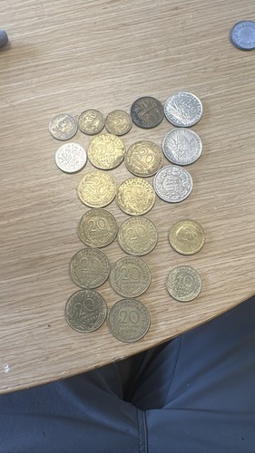 France Coin Lot 20 Centimes 10 Centimes 5 Centimes Francs Mixed Dates