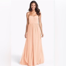Jenny Yoo Aidan Convertible Strapless Gown Chiffon Formal Dress Size 6