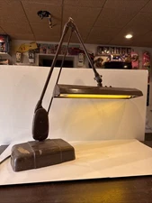 Vintage Dazor Floating Fixture #2324 Desk Drafting Work Lamp Metal Industrial