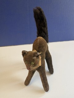 VINTAGE STEIFF ORIGINAL GERMAN BLACK HALLOWEEN Tom CAT 3.5” Tall