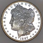 1887 P MORGAN DOLLAR SPECTACULAR PL! PROOF LIKE DEEP LIQUID MIRRORS MS++++#64812