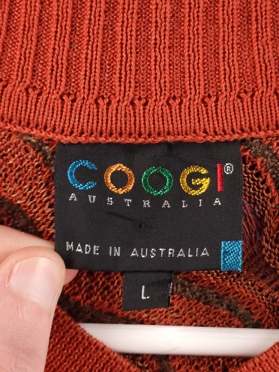 Coogi Australia Wool Alpaca Blend Sweater 3D Lightweight Large